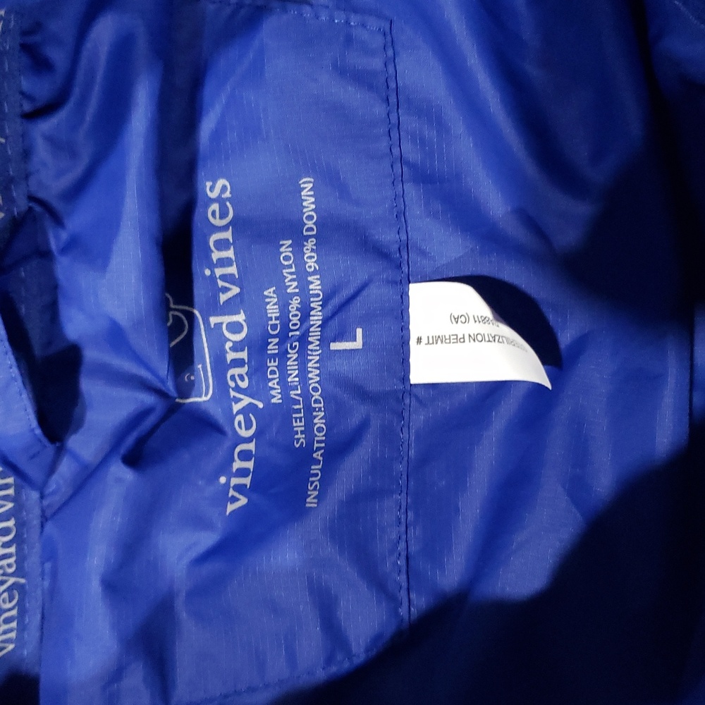 Vineyard Vines Blue Quilted Puffer Vest - Picture 2 of 6